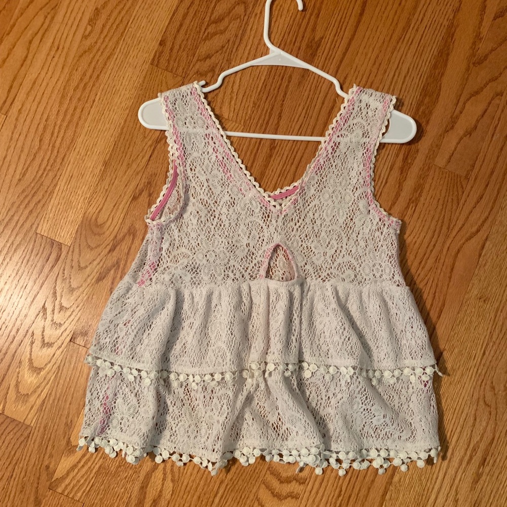 Free People ruffle lace tank - Picture 2 of 3